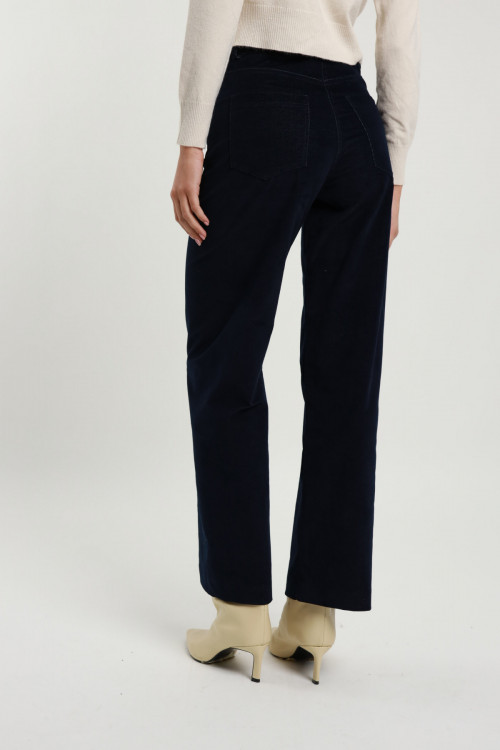 Susy Mix Pantaloni Dritti Velluto Sottocosto