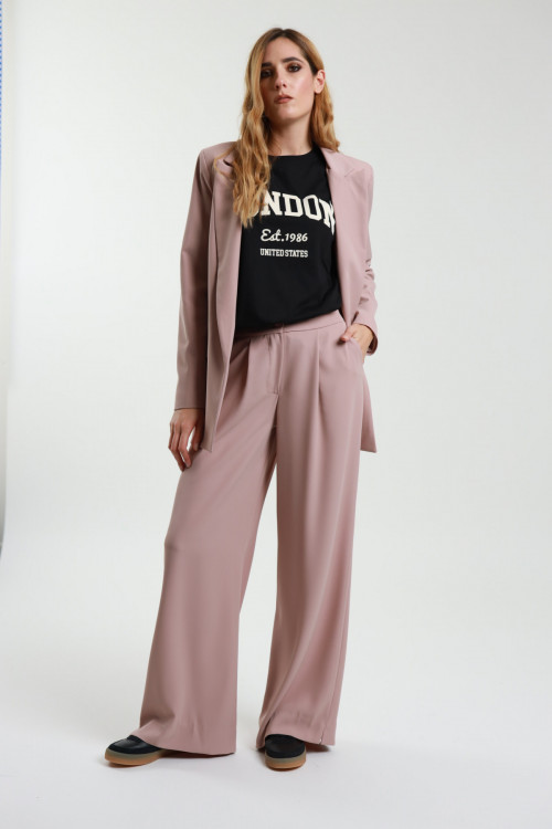 Susy Mix Pantaloni Palazzo Con Bottone