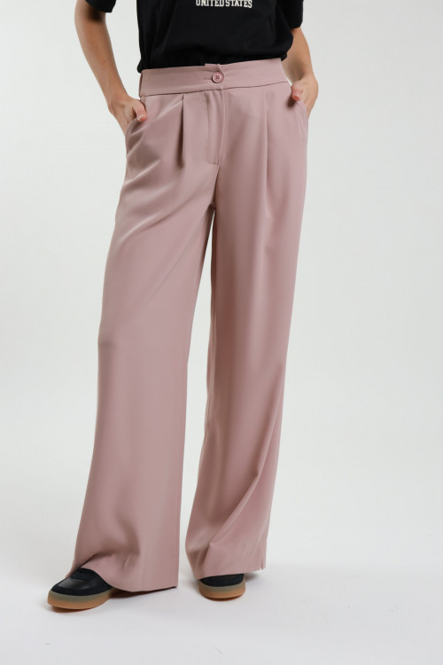 Susy Mix Pantaloni Palazzo Con Bottone Sconto