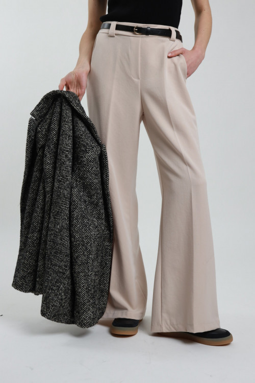 Susy Mix Pantaloni Gamba Dritta con Cintura Moda