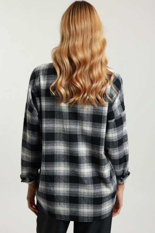 Susy Mix Camicia Check con Fiori Pezzi Unici