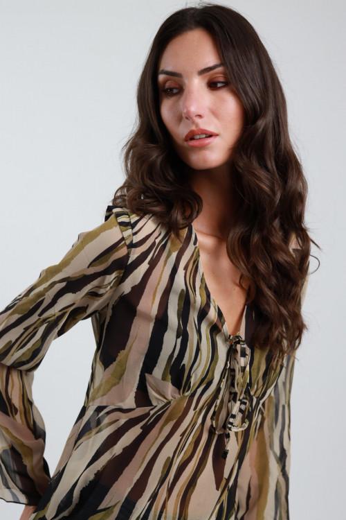 Susy Mix Maglia Scollo V Fantasia Qualità Garantita