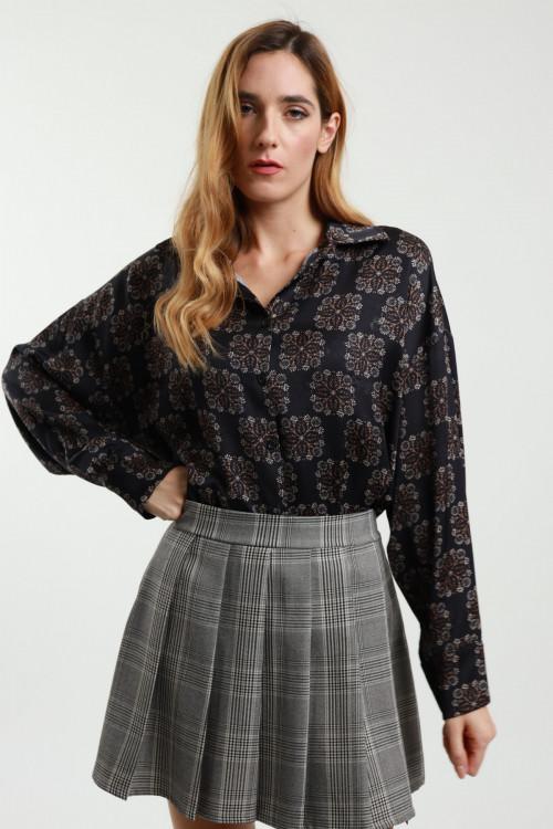Susy Mix Camicia Over Damascata Consegna Veloce