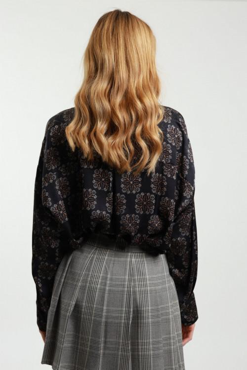 Susy Mix Camicia Over Damascata Consegna Veloce