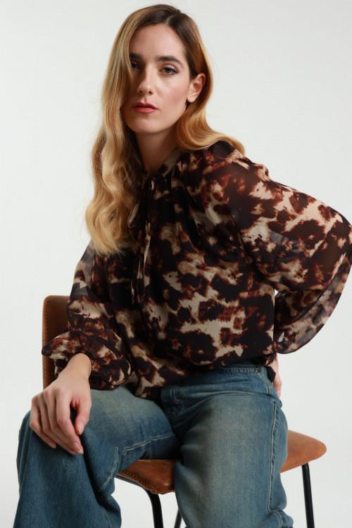 Susy Mix Blusa Girocollo Con Nastrino Qualità