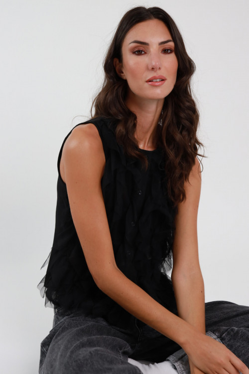 Susy Mix Top Con Balze Sottocosto