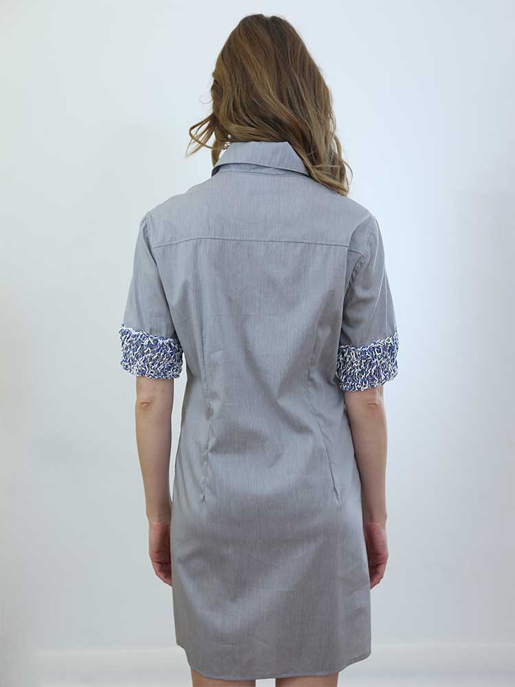 Tricot à Porter ABITO A CAMICIA MIDI BORDO MANICHE CROCHET Affare Del Giorno