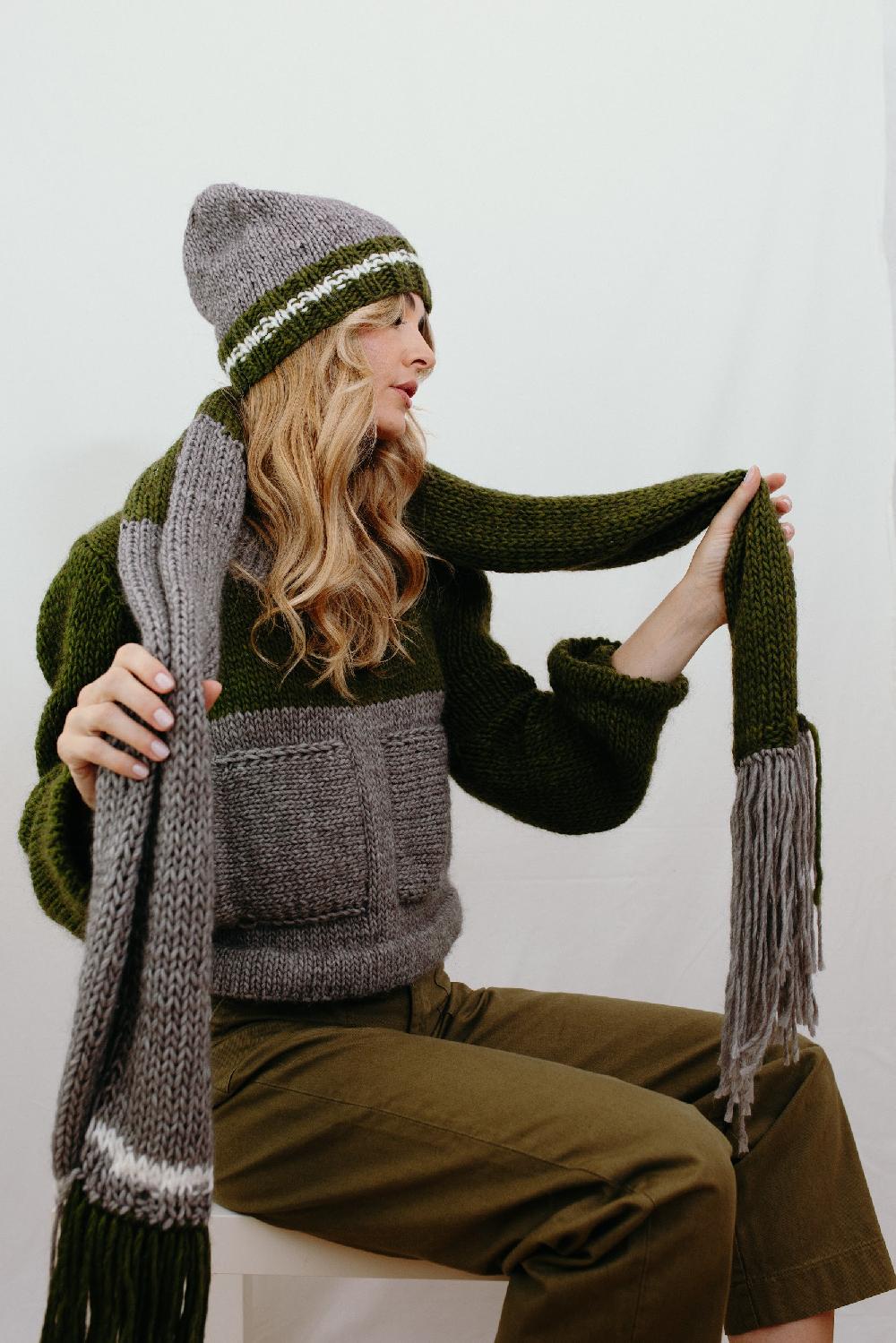 Tricot à Porter Sciarpa rettangolare con frange Novità