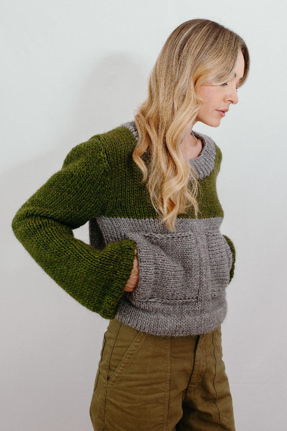 Tricot à Porter Maglia cube tasche applicate Economico