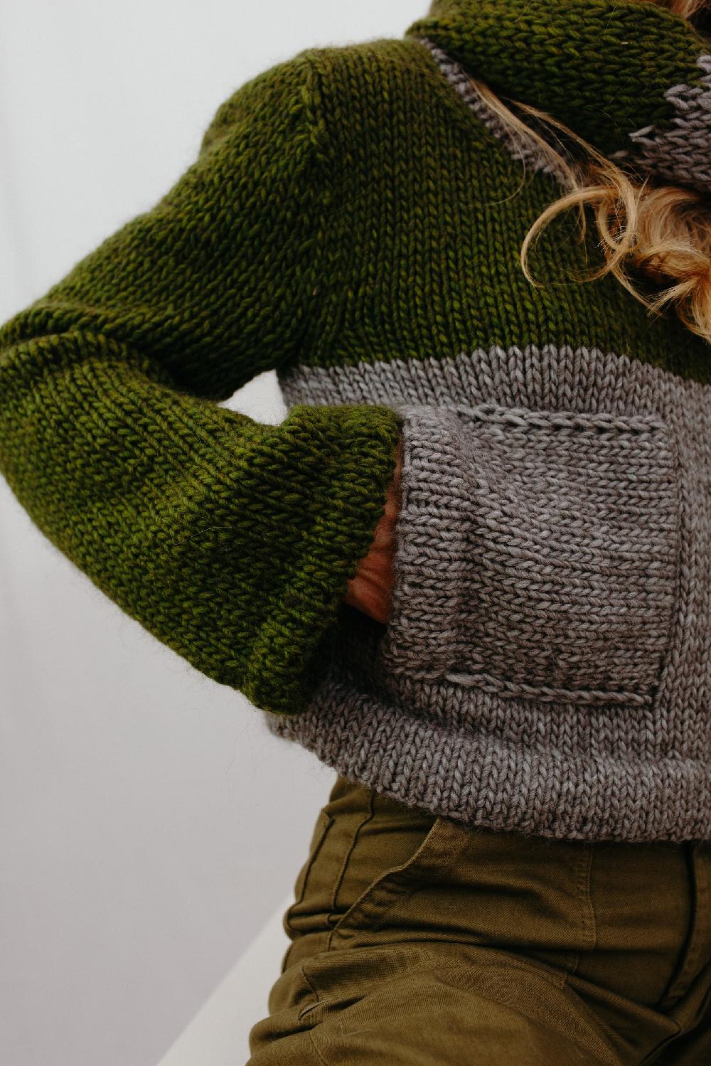 Tricot à Porter Maglia cube tasche applicate Economico