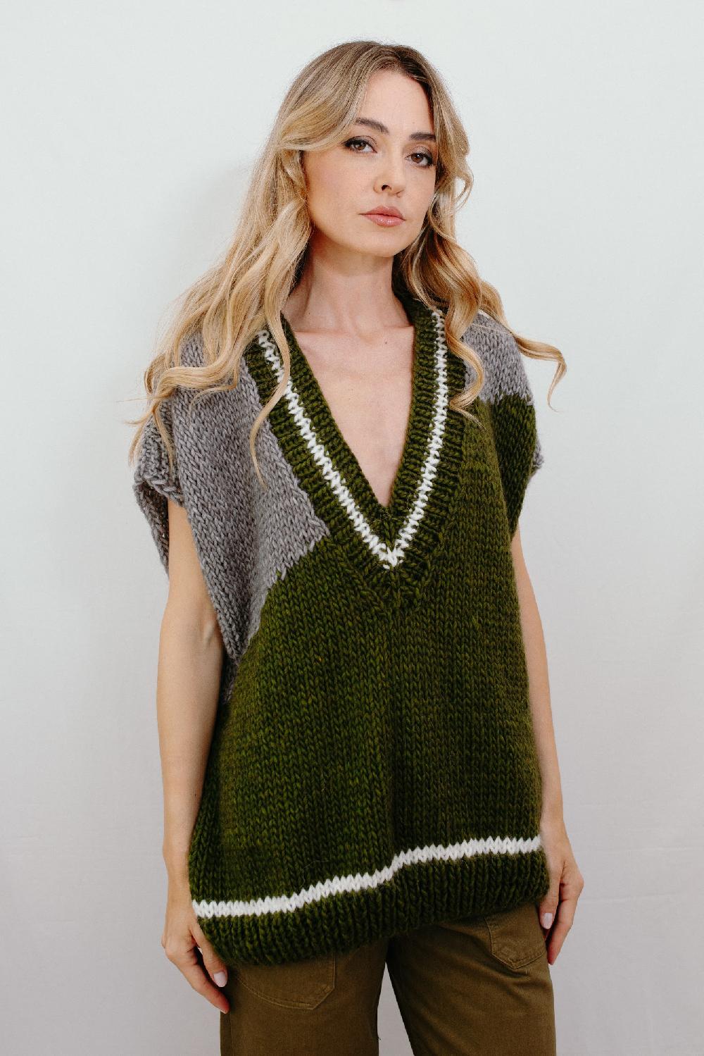 Tricot à Porter Gilet over scollo V Online