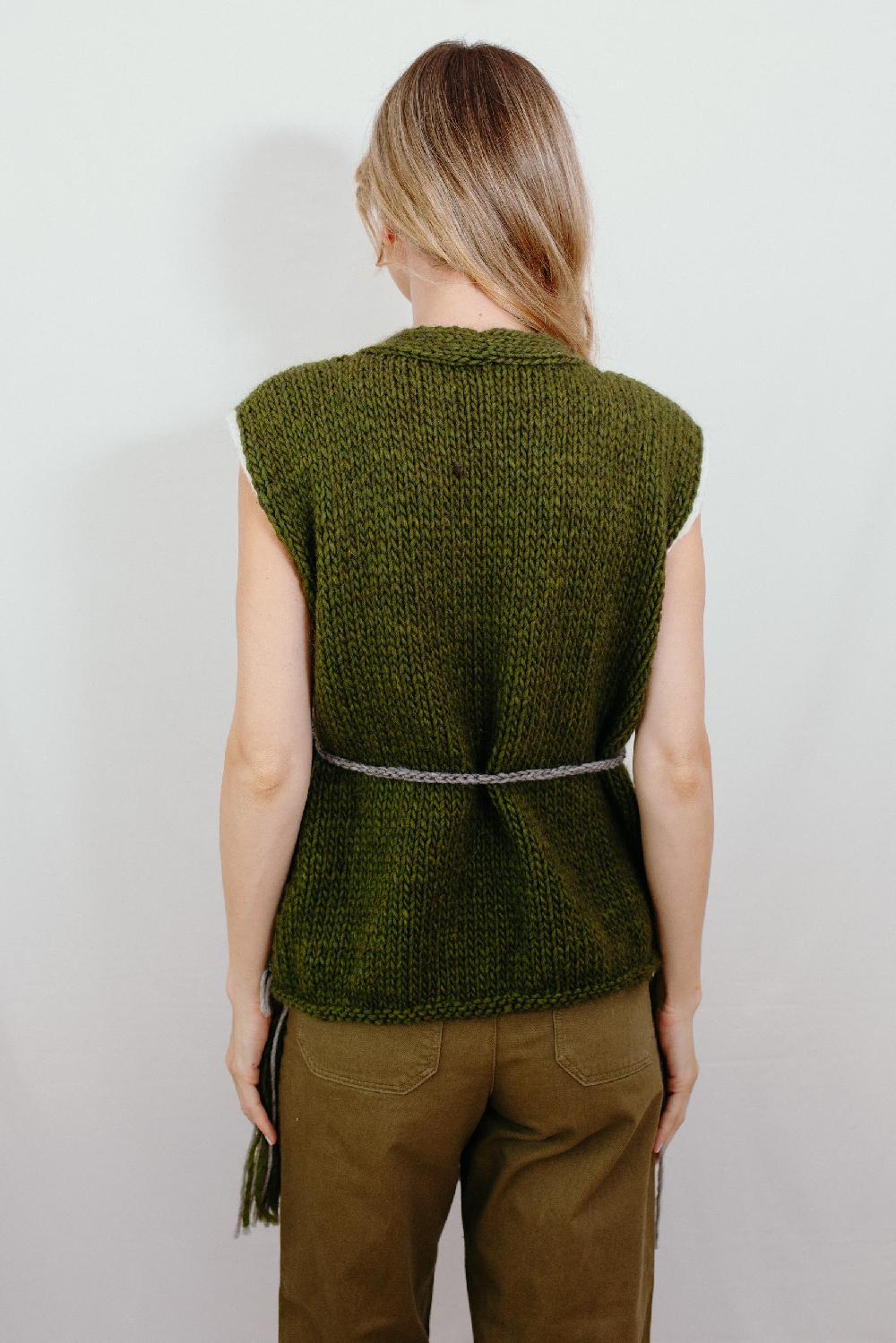 Tricot à Porter Gilet aperto con frange Outlet