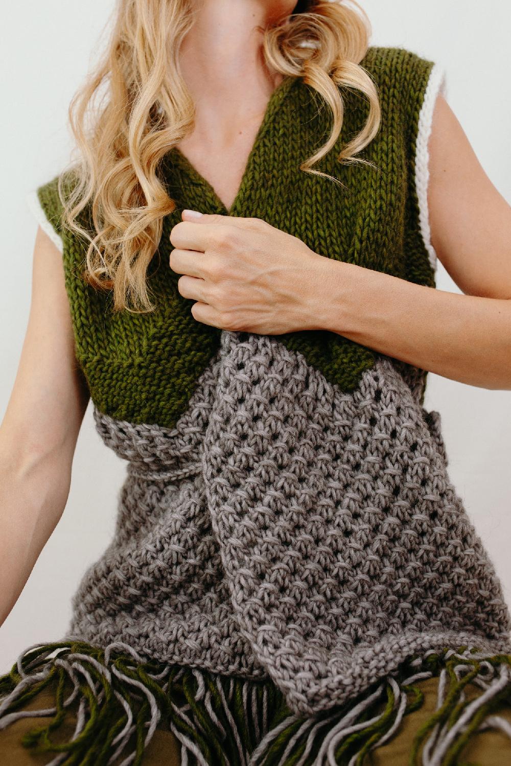 Tricot à Porter Gilet aperto con frange Outlet
