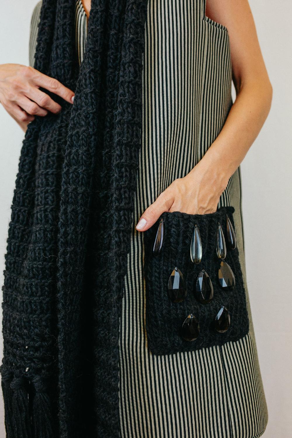 Tricot à Porter Sciarpa con bordo finale Vendita Calda