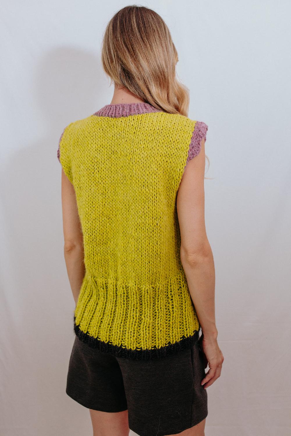 Tricot à Porter Gilet con bordo a coste alte Italia