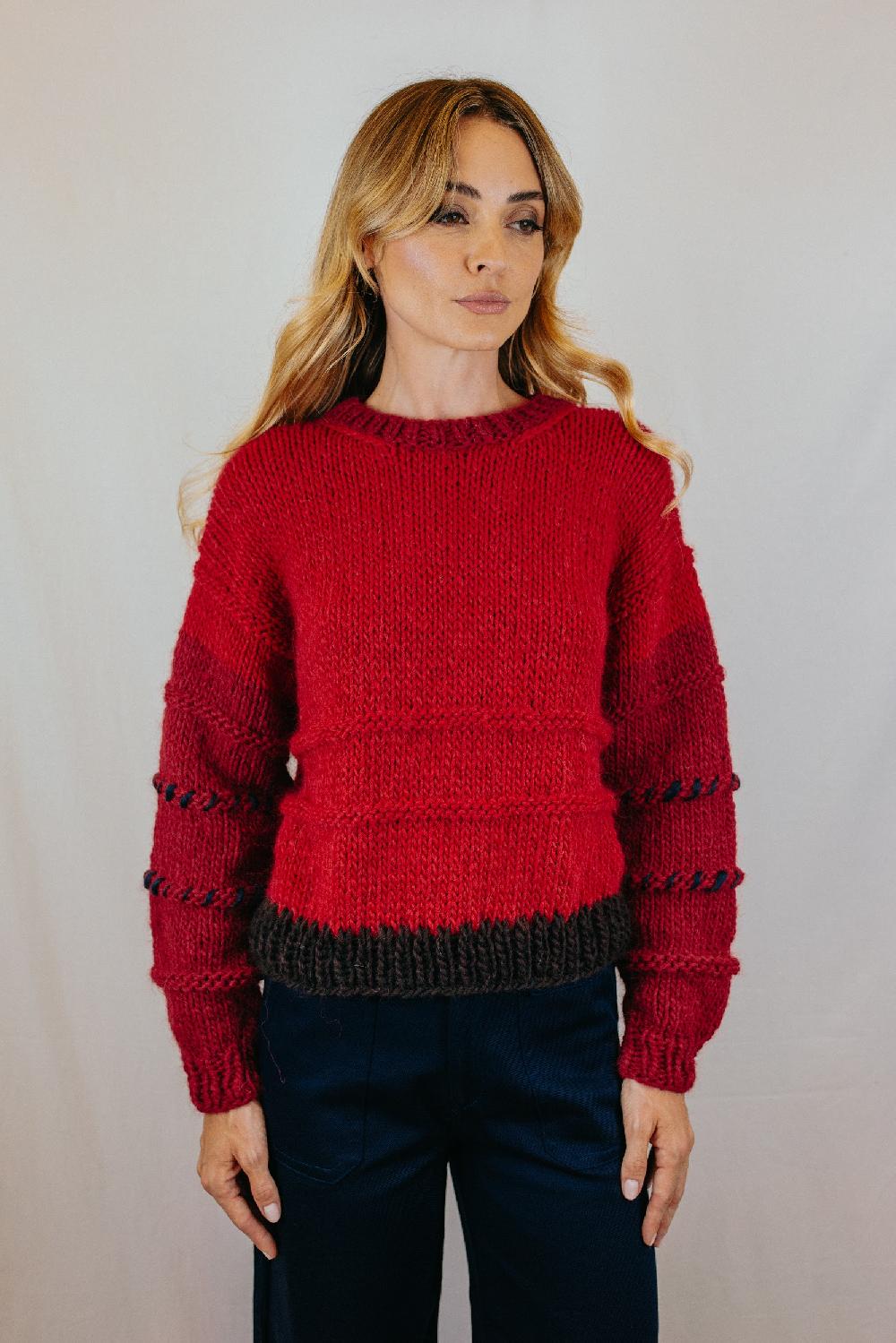 Tricot à Porter Maglia cropped girocollo Nuovo