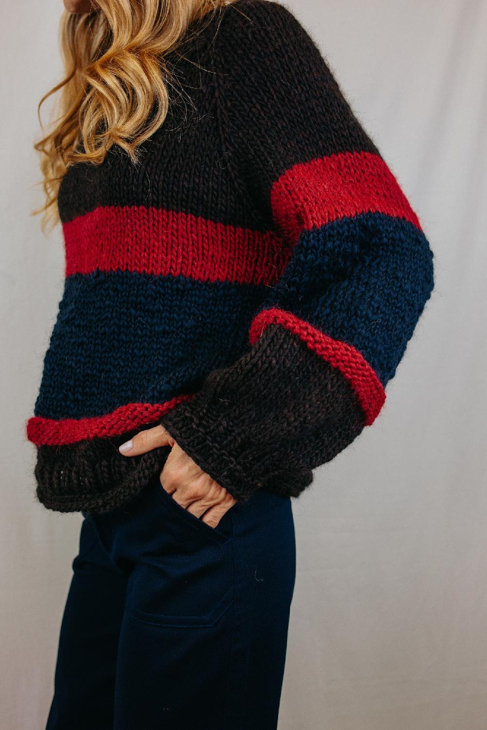Tricot à Porter Maglia girocollo righe Vendita