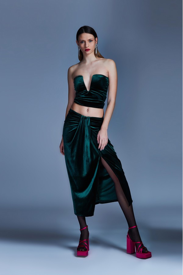 U R Ink SACRAMENTO014W2F2 GONNE VERDE Saldi Di Fabbrica