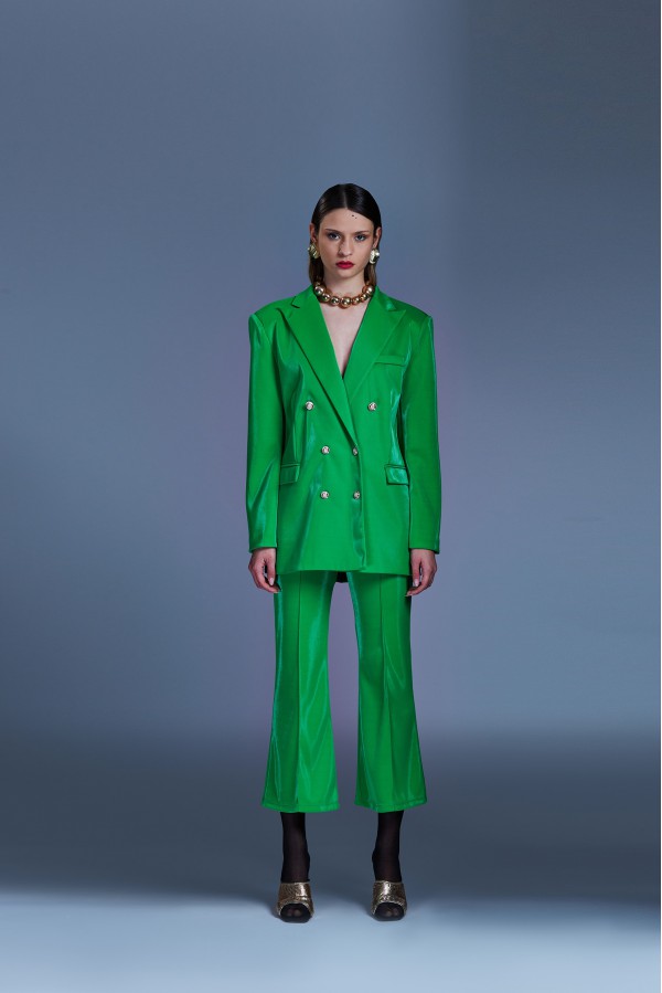 U R Ink SINTRA244W2F2 PANTALONI VERDE Nuovo