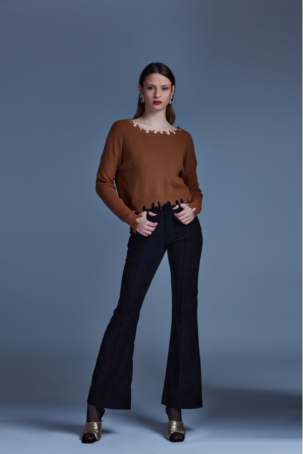 U R Ink SINTRA244W2D6 PANTALONI NERO Offerta esclusiva