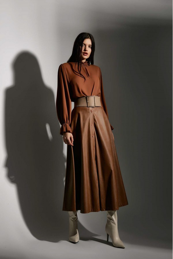 U R Ink VALERIA194W1E4 CAMICIE e BLUSE TOBACCO Outlet
