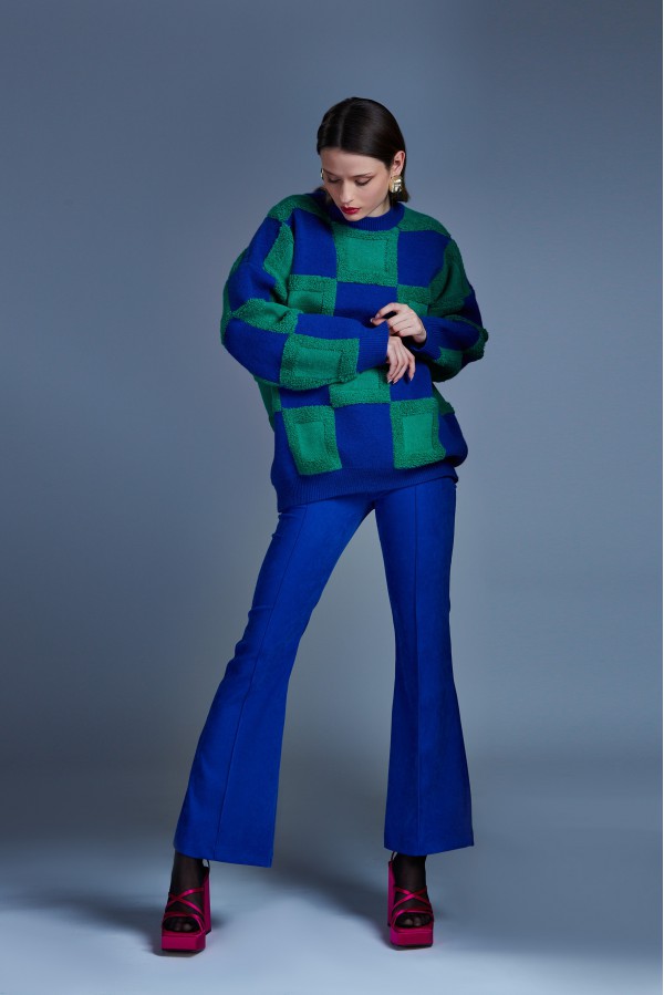 U R Ink COIBRA244W2M0 PANTALONI BLU Nuovo
