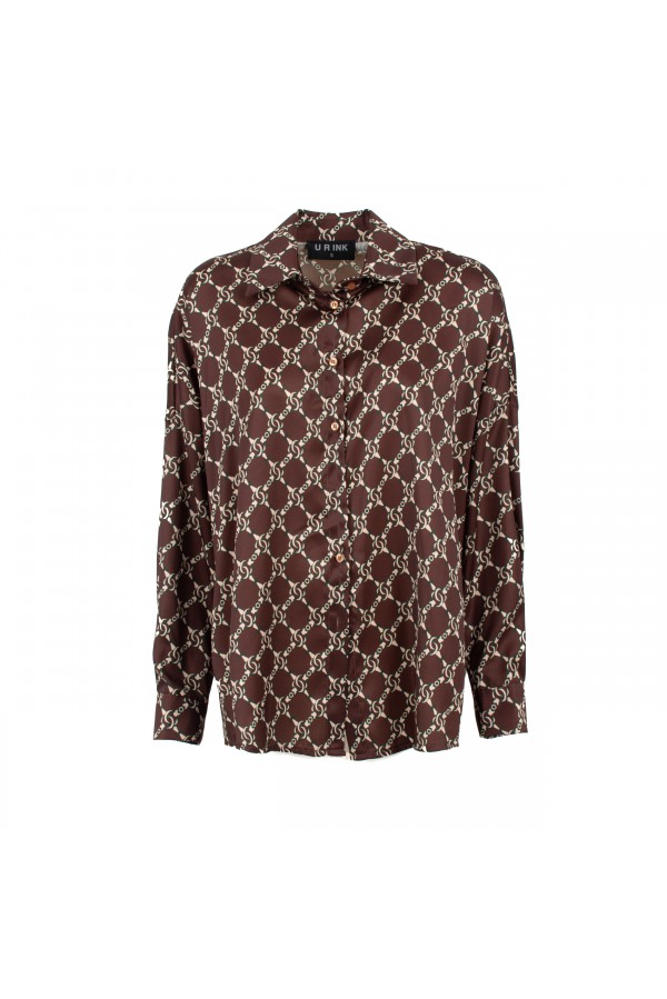 U R Ink DELIZIA044W1A3 CAMICIE e BLUSE BROWN Qualità