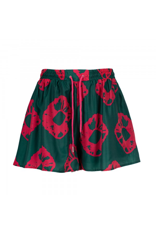 U R Ink ARANJUEZ 094S411 SHORTS VERDE/MAGENTA Saldi Di Fabbrica
