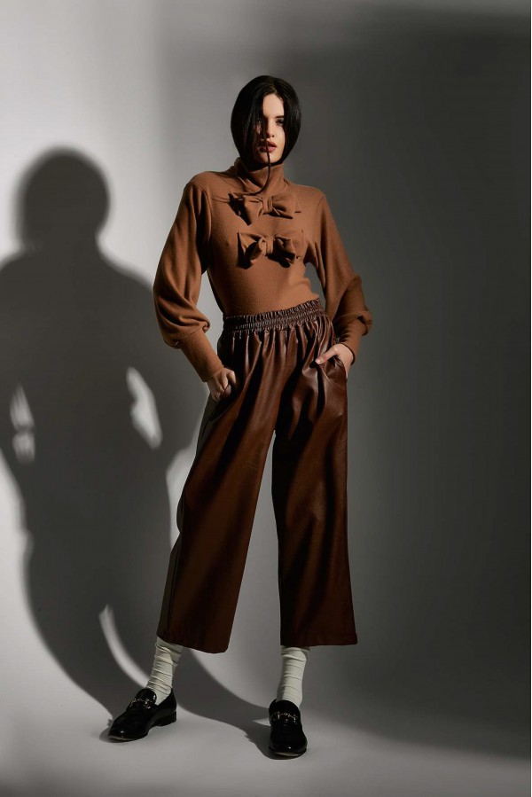 U R Ink BATILDA204W1H4 MAGLIERIA CARAMEL Italy