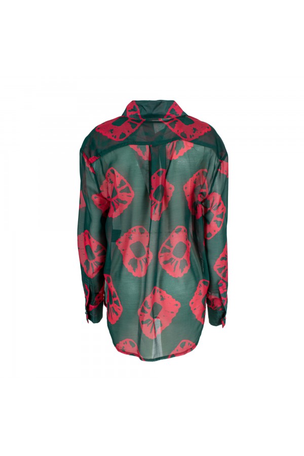 U R Ink ARANJUEZ 254S411 CAMICIE e BLUSE VERDE/MAGENTA In Saldo