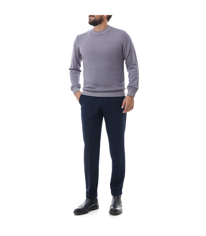 Valerio 1966 Maglione grigio con bordi a costine | Valerio 1966 Nuovo