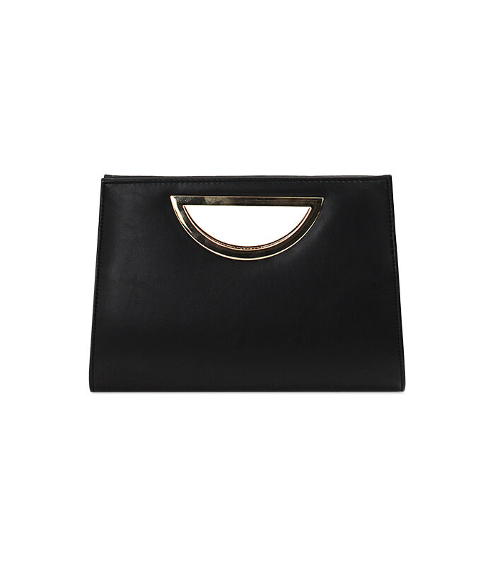 Valerio 1966 Pochette nera con placca oro | Valerio 1966 Shopping Online
