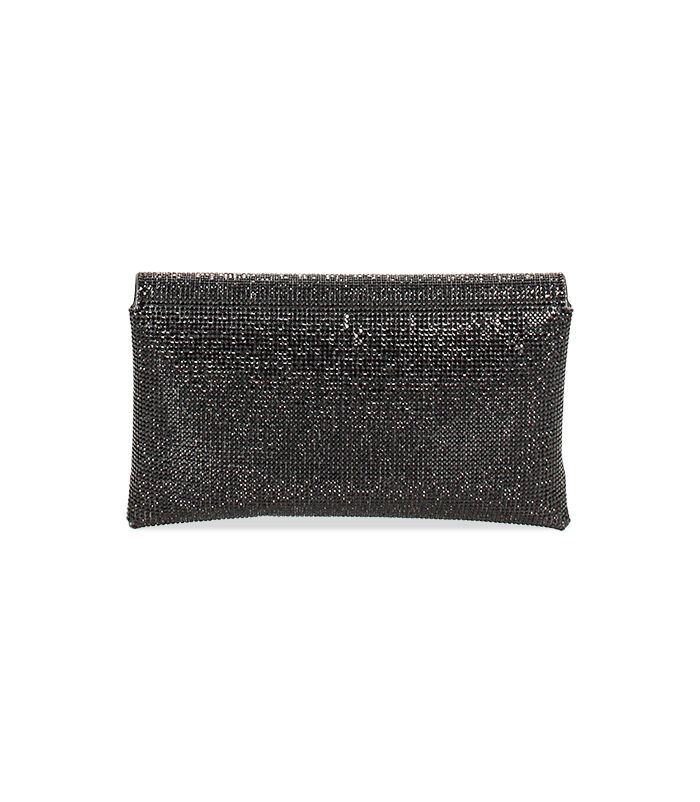 Valerio 1966 Pochette nera in laminato con pietre | Valerio 1966 Presa