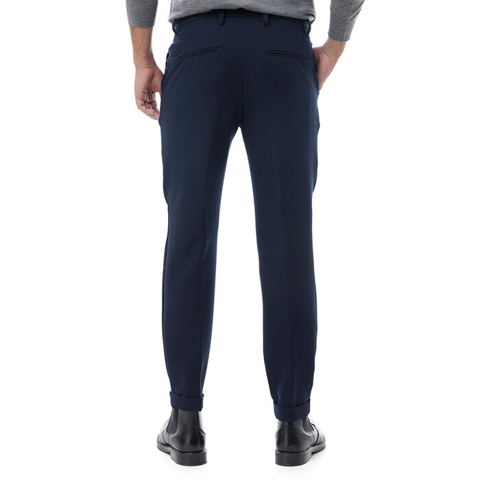Valerio 1966 Pantalone blu con piega inglese | Valerio 1966 Soddisfazione Garantita