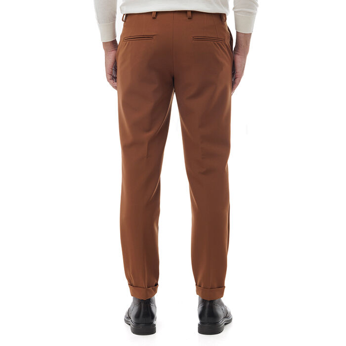 Valerio 1966 Pantalone marrone con piega inglese | Valerio 1966 Qualità Garantita