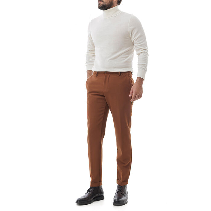 Valerio 1966 Pantalone marrone con piega inglese | Valerio 1966 Qualità Garantita