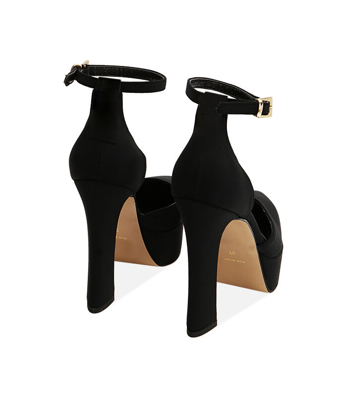 Valerio 1966 Décolleté donna platform nere in tessuto tacco 12 5 cm | Valerio 1966 I Più Venduti