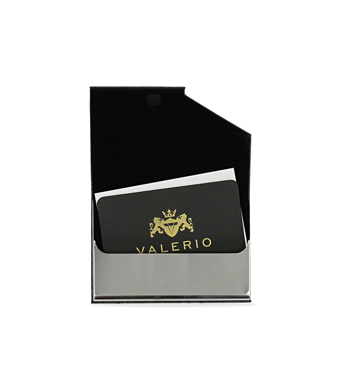 Valerio 1966 Portamonete nero da uomo in pelle con logo embossed | Valerio 1966 Outlet