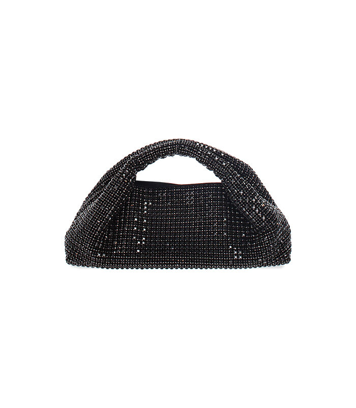 Valerio 1966 Minibag gioiello nera con strass neri | Valerio 1966 Spedizione Gratuita