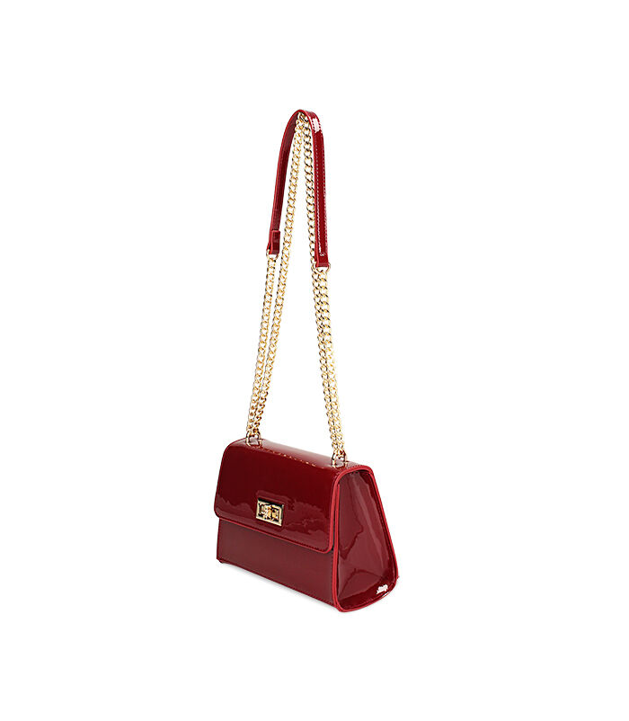 Valerio 1966 Borsa a tracolla in vernice cherry | Valerio 1966