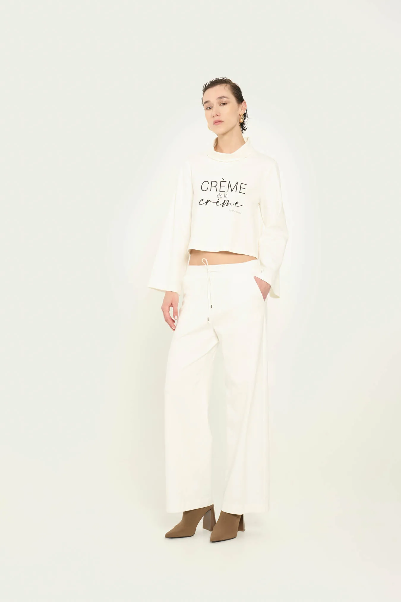 Vicario cinque Pantalone palazzo stretch coulisse in vita Petunia Lightning offer