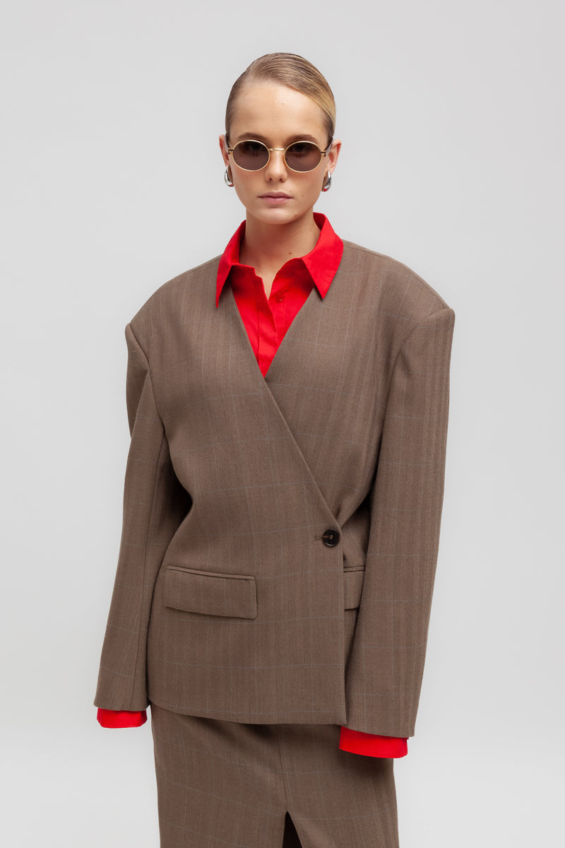 Weili zheng Blazer strutturato con chiusura asimmetrica Qualità Garantita