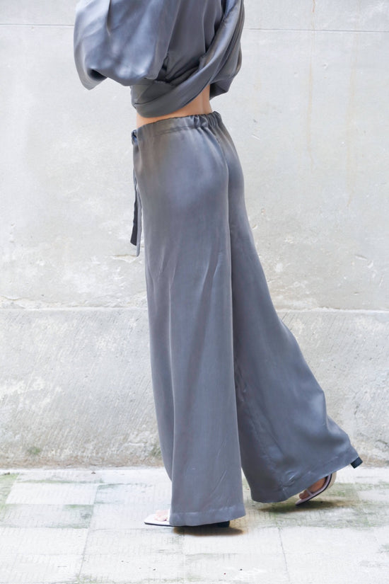 ﻿Zerobarracento Low Waist Long Wide Pants 100% Bemberg Fino al 65% di sconto