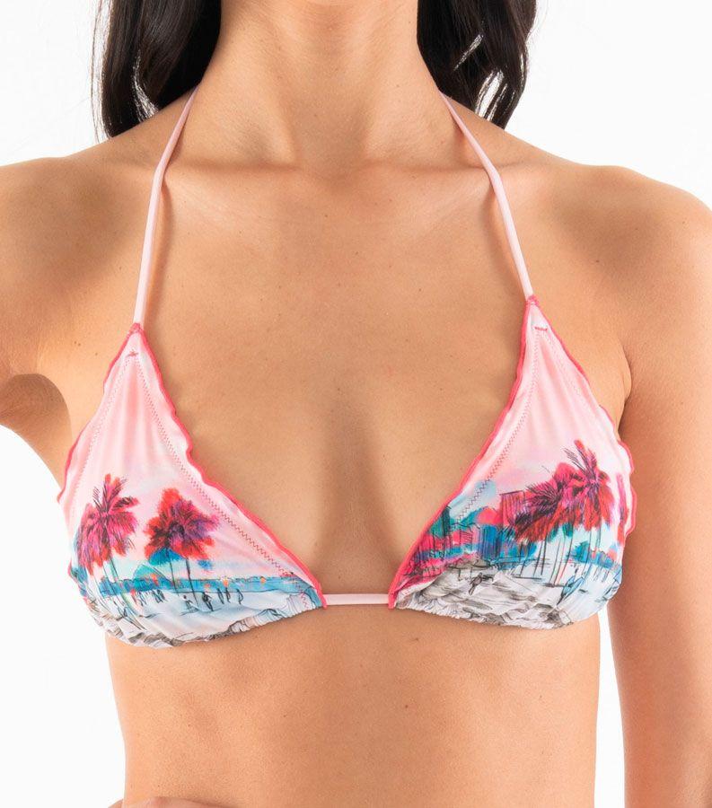 Zeybra TRIANGOLO DONNA ARRICCIATO BRASILE ROSA Pezzi Unici