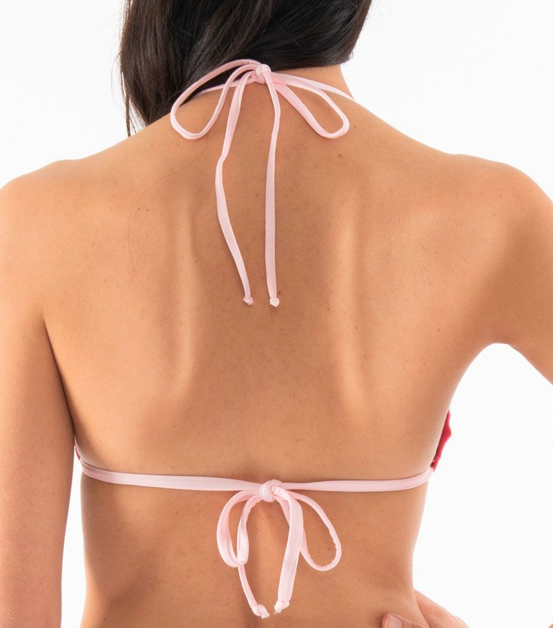 Zeybra TRIANGOLO DONNA ARRICCIATO BRASILE ROSA Pezzi Unici