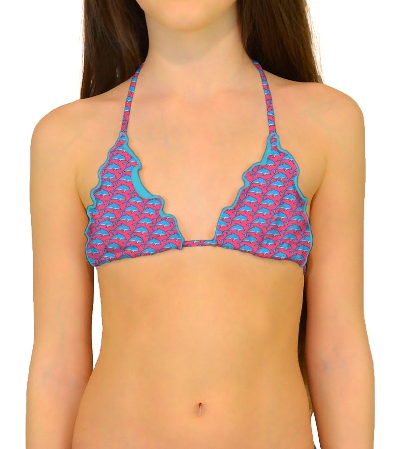Zeybra TRIANGOLO BAMBINA ARRICCIATO DELFINI PINK Outlet