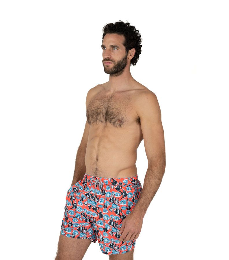 Zeybra COSTUME UOMO PESCI RECYCLED CORALLO FLUO Novità